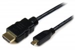 Powertech HDMI 19pin σε HDMI Micro (D)  - 1.4V / 2F + with ethernet - 3M